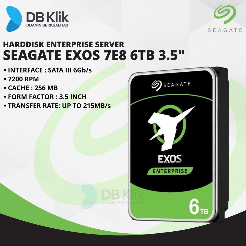 Harddisk Enterprise Server SEAGATE EXOS 7E8 6TB 3.5&quot; ST6000NM021A