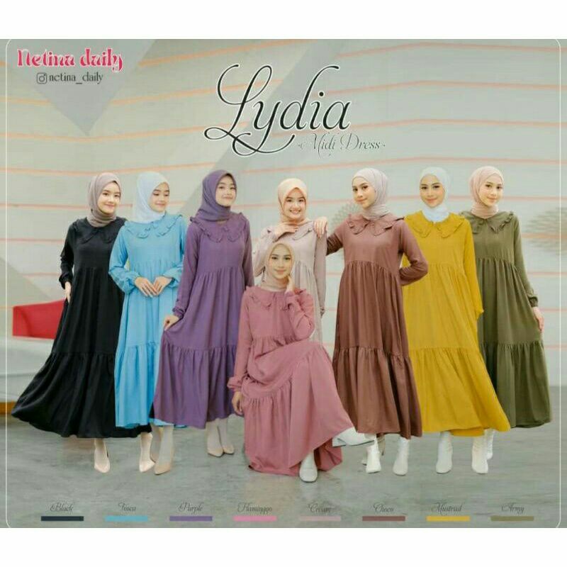 LYDIA MIDI DRESS ORI BY NETINA ID