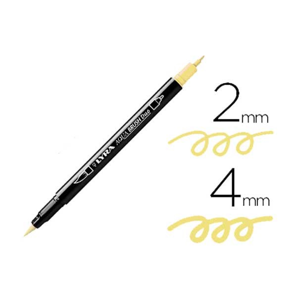 

kaligrafi-perlengkapan- lyra aqua brush duo brush pen - 02 light yellow -perlengkapan-kaligrafi.