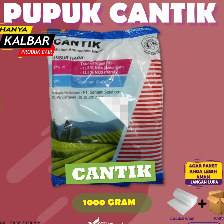 Pupuk NPK Cantik Calcium Ammonium Nitrate 1 KG KEMASAN PABRIK Shopee 