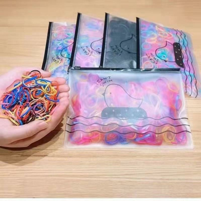 KARET JEPANG POLOS WARNA IKAT RAMBUT KARET JEPANG Free POUCH