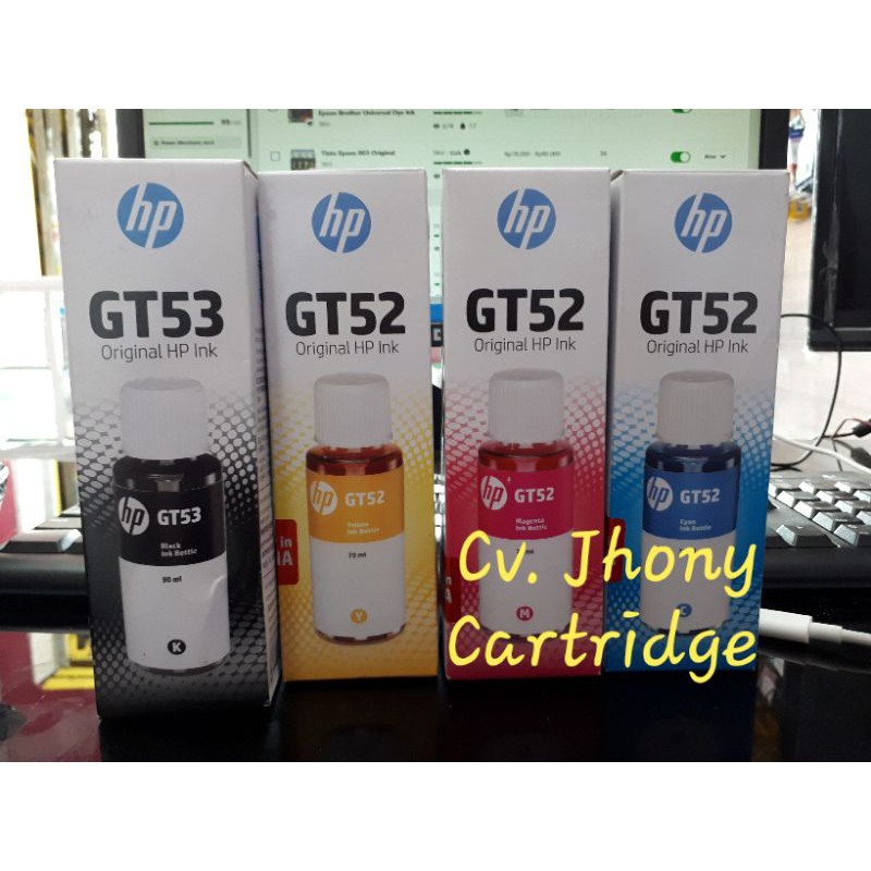 Tinta HP GT53 Hitam GT52 Cyan Magenta Yellow Original ink