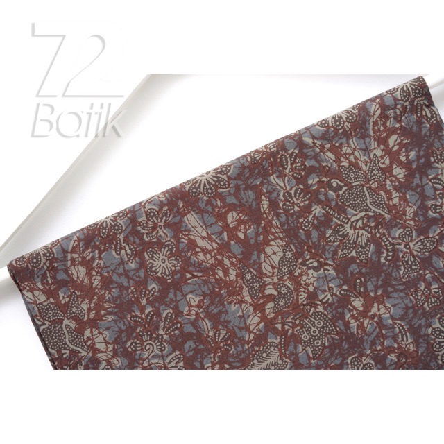 KAIN BATIK KATUN Premium Motif Burung Warna Abu Grey Gray 729089 Cap 72 Jarik Jarit Samping Kebat Panjang Batik Katun Modern Premium Bahan Seragam Batik Pernikahan Kantor Keluarga Murah Kamen Jadi Batik Bali Lembaran