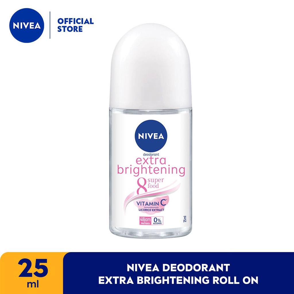 NIVEA Personal Care Deodorant Extra Whitening Roll On - 25 ml