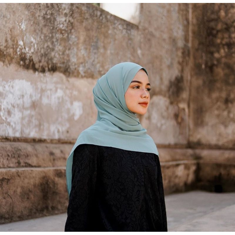 [JAHIT TEPI] PASHMINA INSTAN TALI CERUTTY / PASTAN POLOS