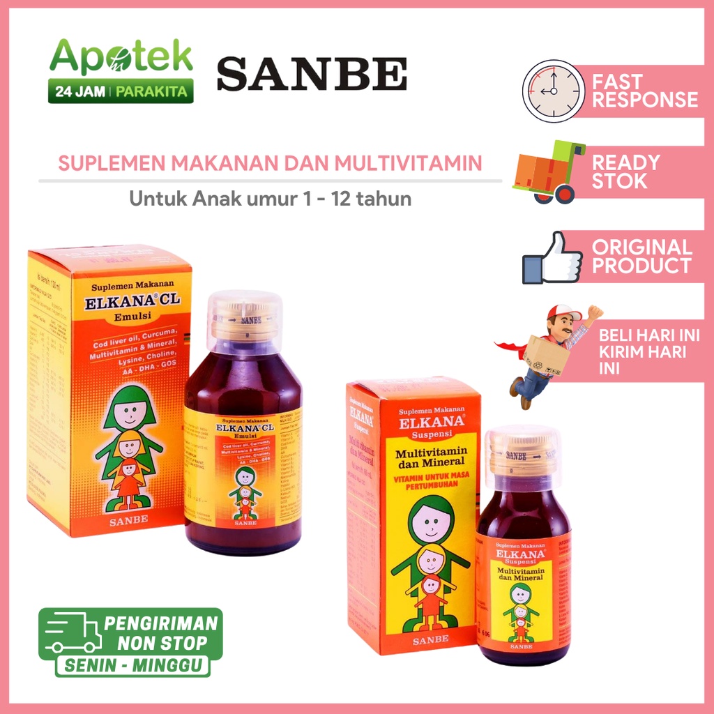 Elkana CL / Sirup 60 ml Multivitamin untuk Anak-anak Dan Dewasa