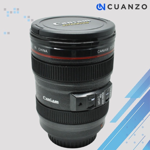 Gelas Minum Bentuk Lensa Kamera EF 24-105mm /  Gelas Mug Cup Cangkir Lensa Camera Kamera Tele Canon Dslr / Botol Minum Lensa Kamera Nikon Anak Lucu Viral Murah / Gelas Air Minum Minuman Kopi Kekinian Aesthetic Outdoor Camping Dan Tutup Plastik Murah Ori