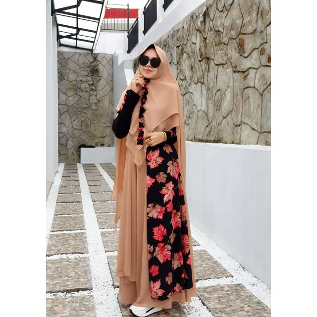 GAMIS MOTIF SET SYAR'I ORIGINAL AZZAHRA