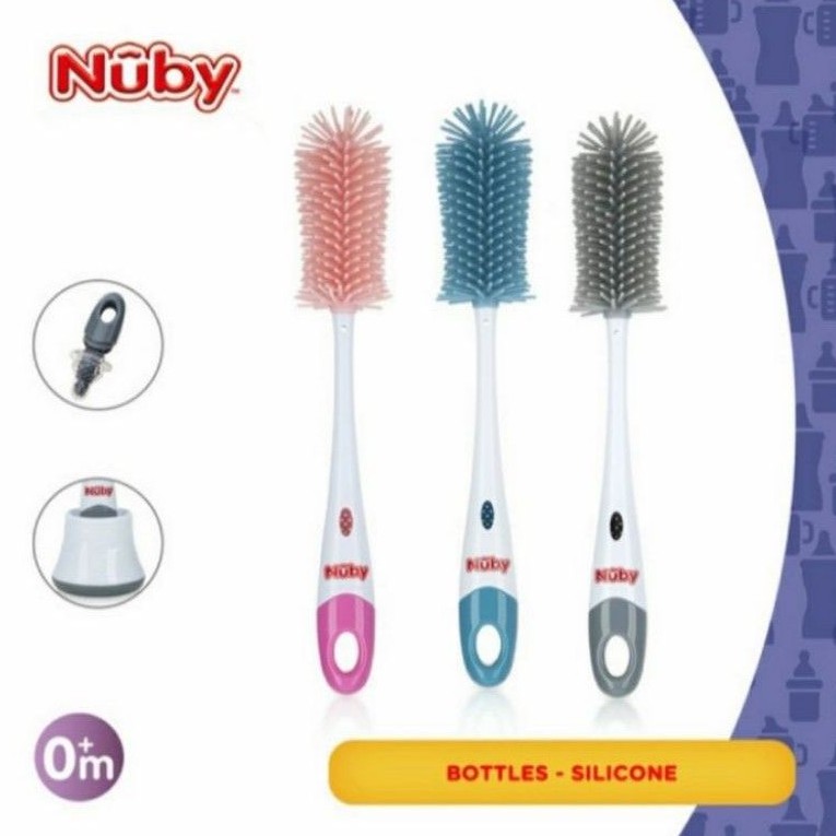 NUBY Silicone Bottle Brush Sikat Botol Silikon Sikat Dot Bayi