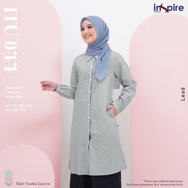 Tunik Terbaru Nibras ITU 044 Inspire Tunik Midi Dress Terbaru Tunik Terbaru