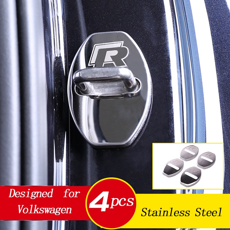 4pcs Kunci Pintu Mobil Bahan Stainless Steel Untuk Volkswagen Tiguan Passat Touran Jetta Polo Caddy Golf