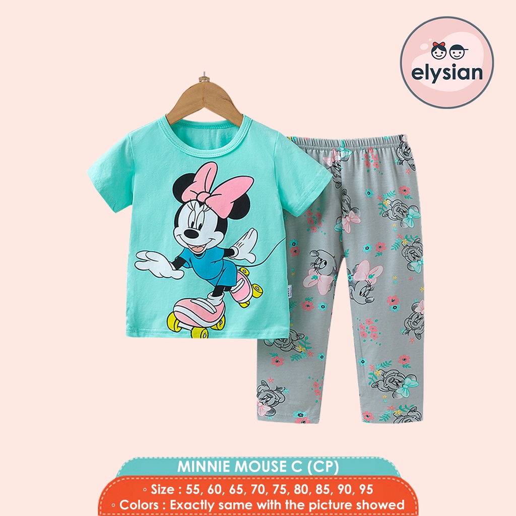 SETELAN BAJU TIDUR ANAK PEREMPUAN IMPORT CP MINNIE MOUSE C ELYSIAN