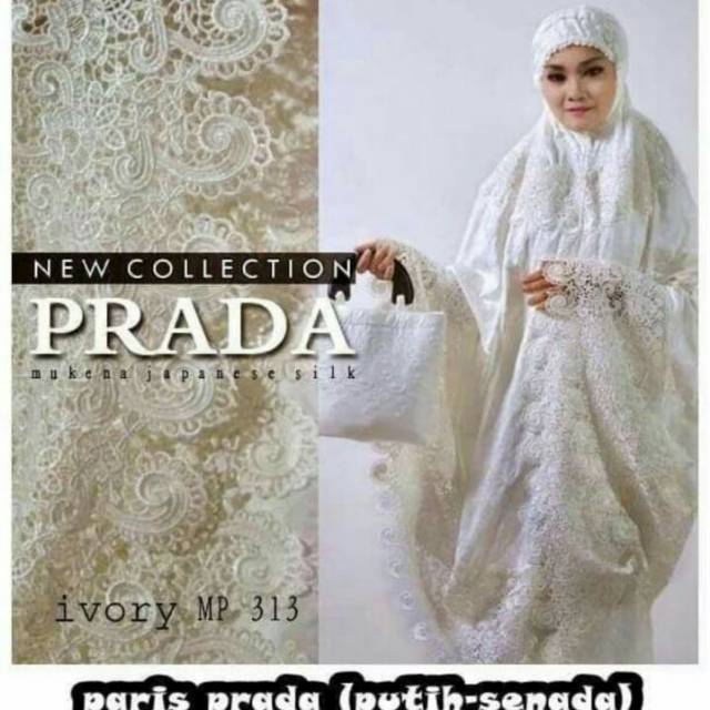 Mukena prada kalung renda KEONG