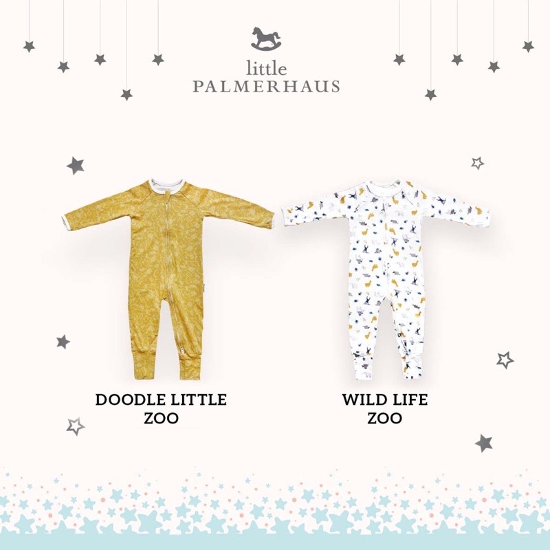 Little Palmerhaus 12m/18m/24m Baby SLEEPSUIT (TANGAN PANJANG)