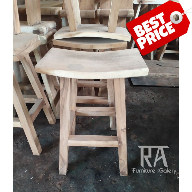KURSI BAR KAYU TREMBESI / KAYU MEH