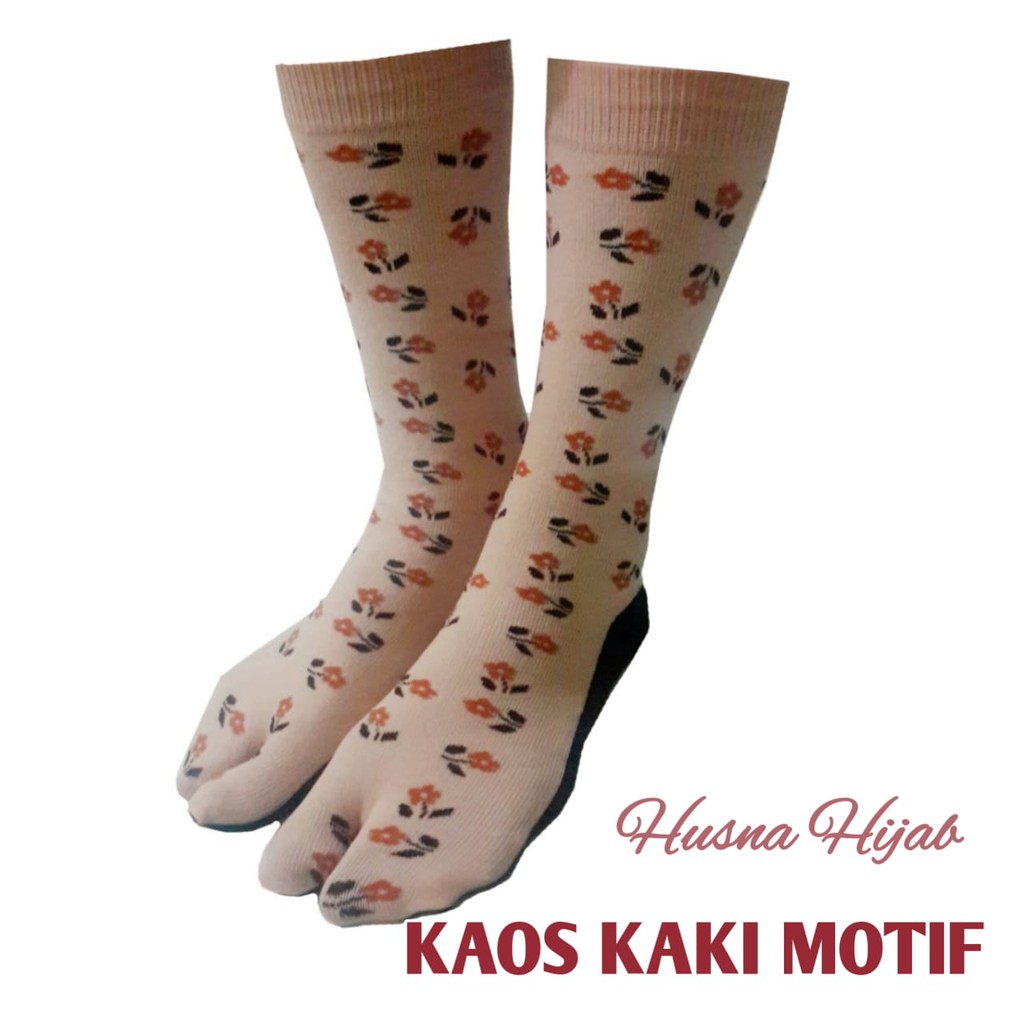 [HUSNA HIJAB] Kaos Kaki Jempol Motif Isi 1 Lusin (12 pcs) / Kaos Kaki Motif / Grosir Kaos Kaki Motif