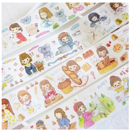 Washi Sticker Decoration Scrapbook Girls - SAMPLER 100cm