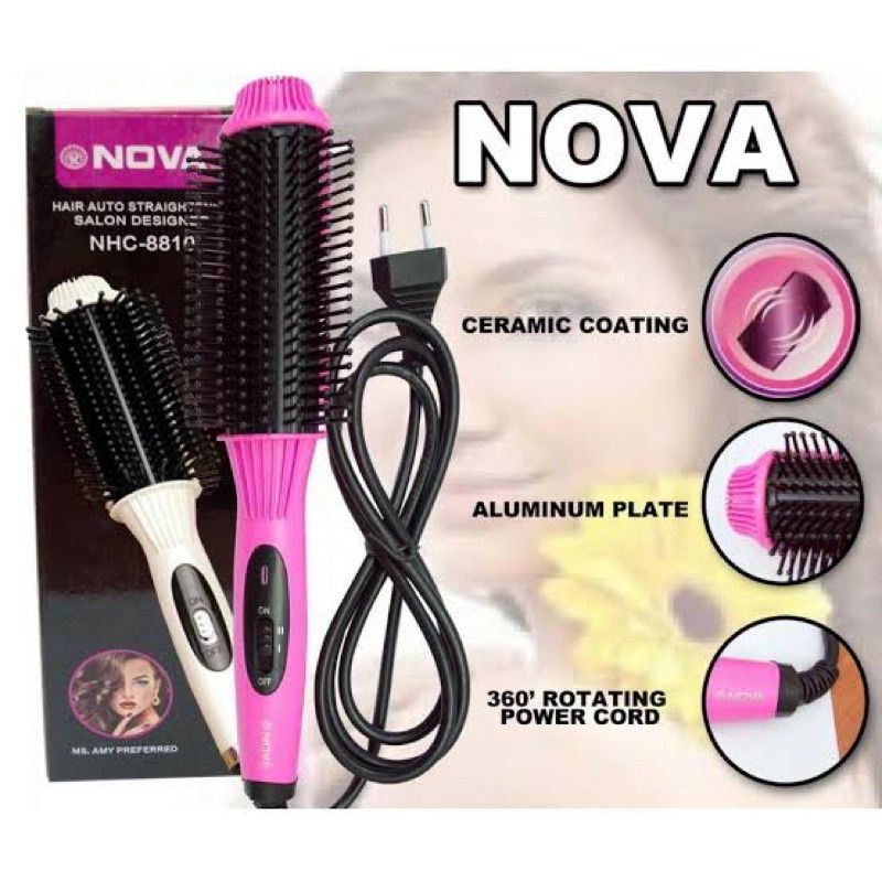 NOVA HAIR STRAIGHTENER SALON DESIGHNER NH-8810[SERBU BEAUTY]