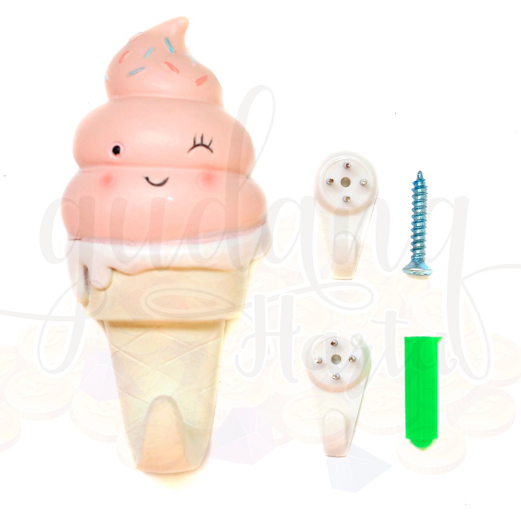 Gantungan Mutifungsi Kunci Baju Handuk Ice Cream Lucu Unik Hadiah Kado GH 501106