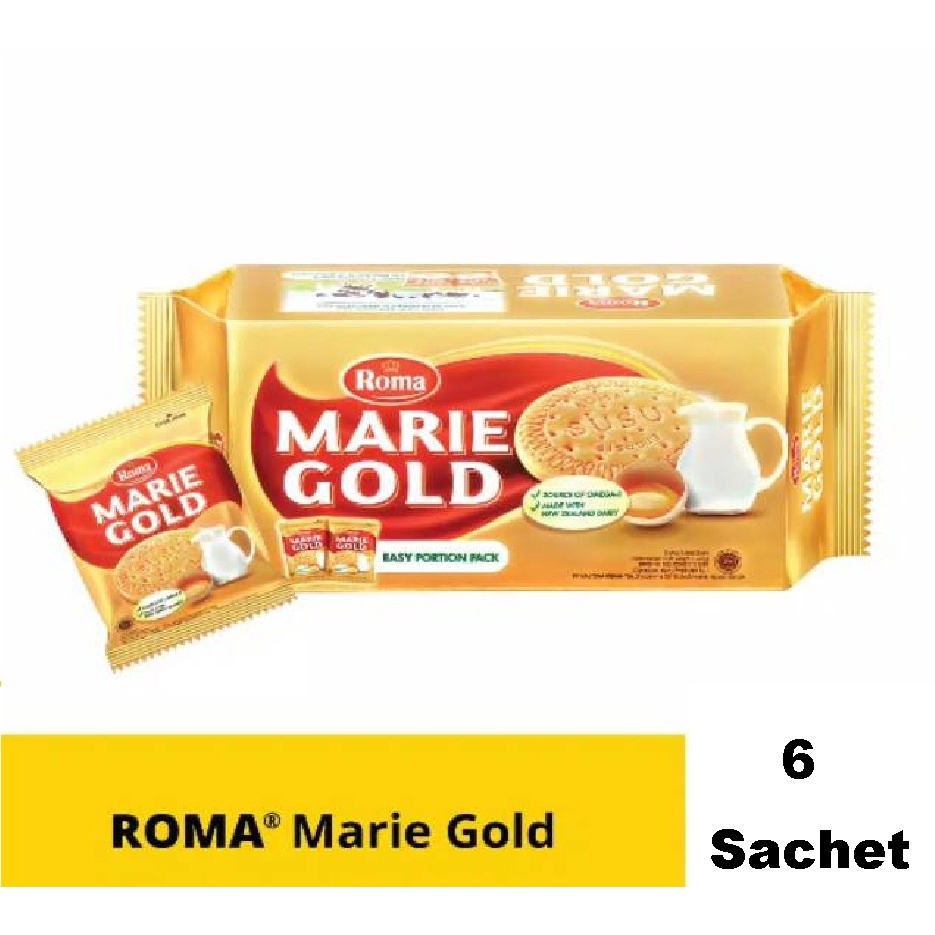 Roma Marie Gold 120 gr isi 6 Pak x 20 gr - Biskuit Susu Premium
