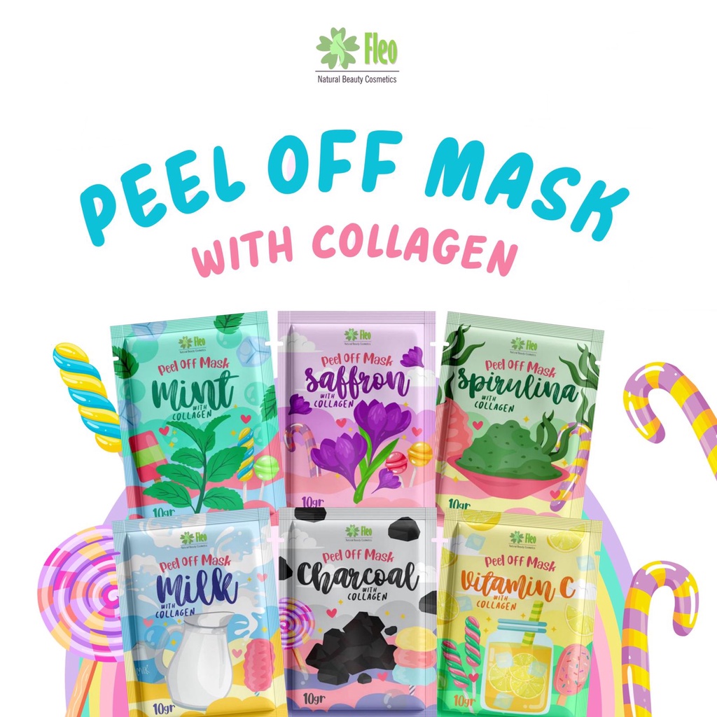 FLEO MASKER PEEL OFF - PEEL OFF MASKER WAJAH BPOM FLEO