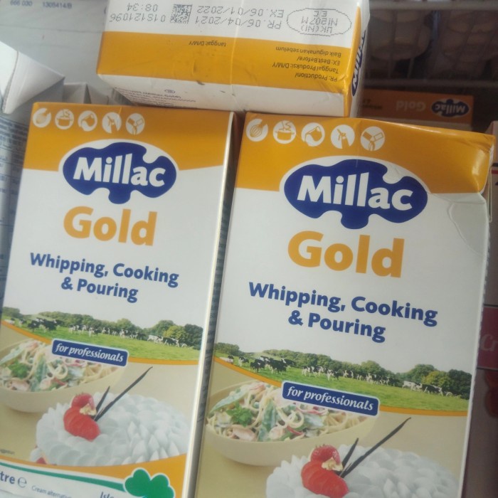 

Krim- Millac Gold Whipping Cooking & Pouring Cream 1L Krim Kue Dan Masak -Krim.
