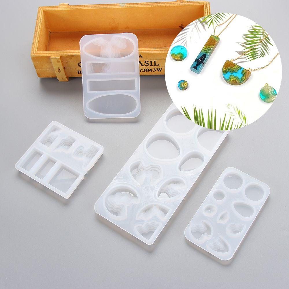 R-flower Resin Cetakan Gantungan Kunci Mini Island Crystal Jewelry Making Tools