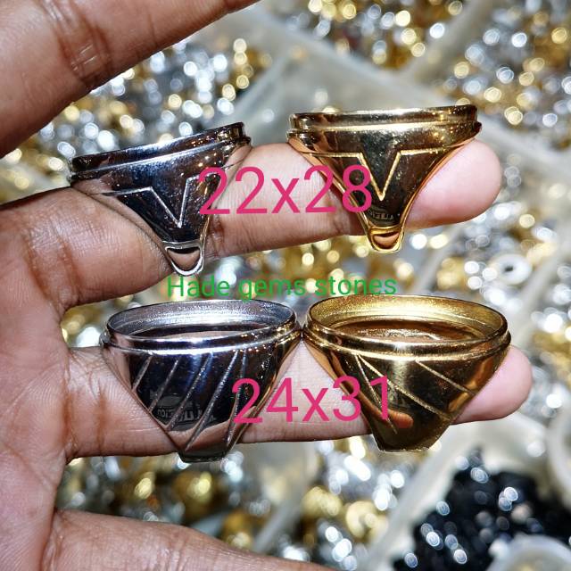 RING EMBAN TITANIUM SUPER WARNA GOLD SILVER