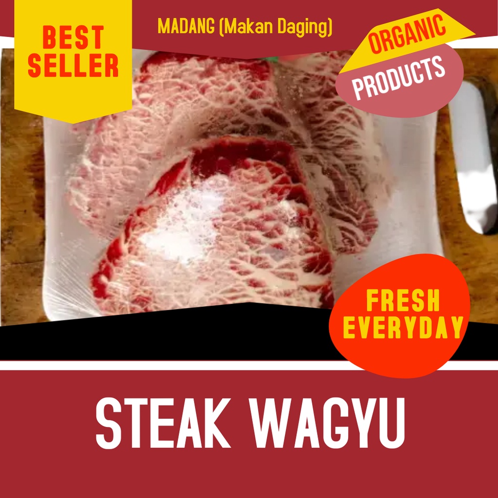 

Daging sapi steak-daging wagyu steak meltique murah 500gram