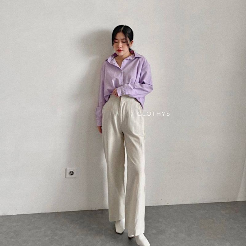 Kulot Linen Highwaist | Kulot Linen 2239 Nude Series