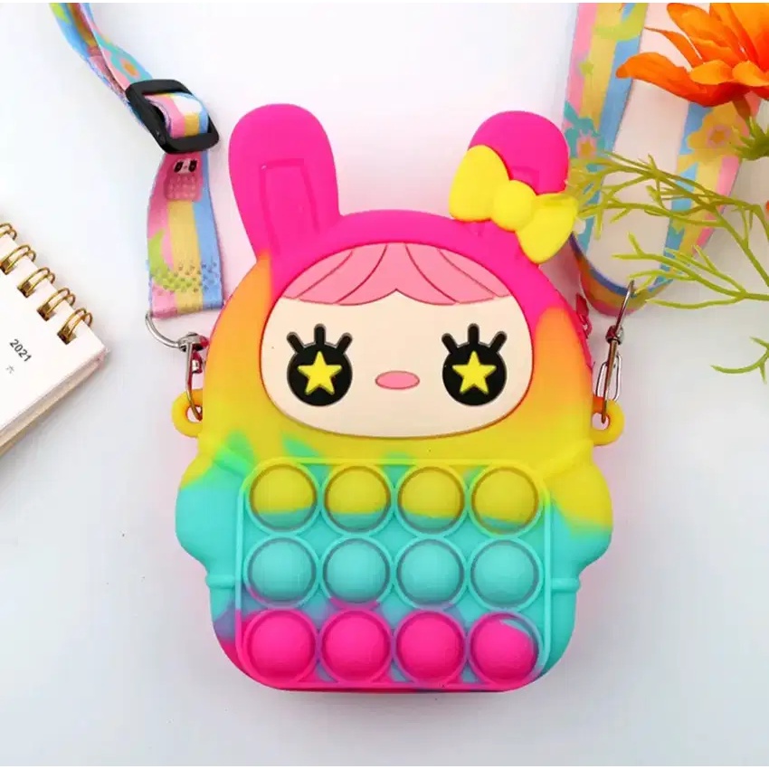 Tas Pop It Anak Unicorn / PopIt Handbag  / Tas Dompet Anak Unik Imut / mainan anak