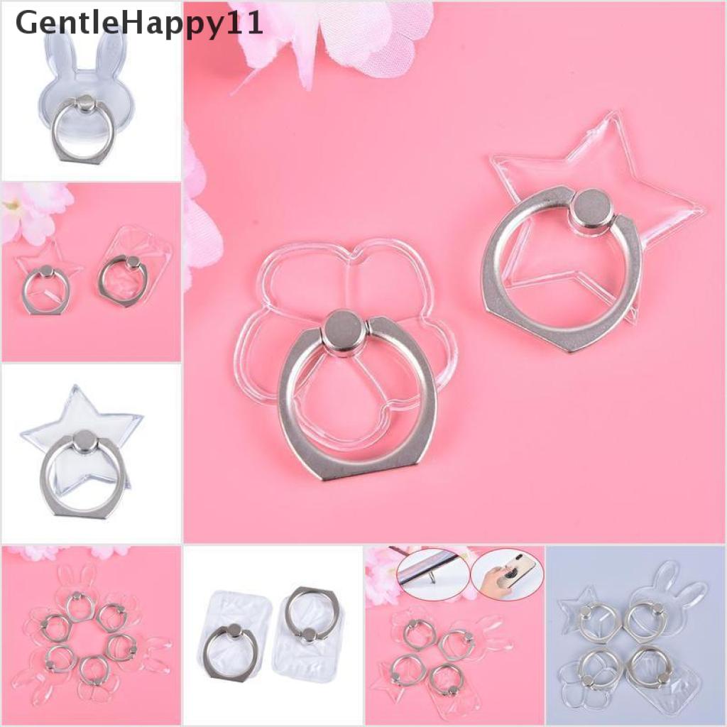 Gentlehappy Ring Stand Holder Hp Universal Transparan Bisa Berputar 360 °