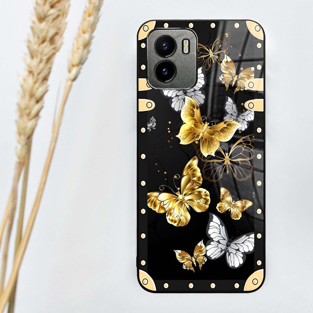 [YS01] Case Kilau Glossy Vivo Y15s Y01 Motif Butterfly | Casing Hp Vivo