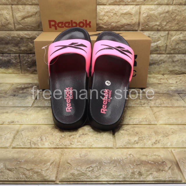 Sandal Reebok classic cewek slop flip flip&sandals sendal wanita hitam pink