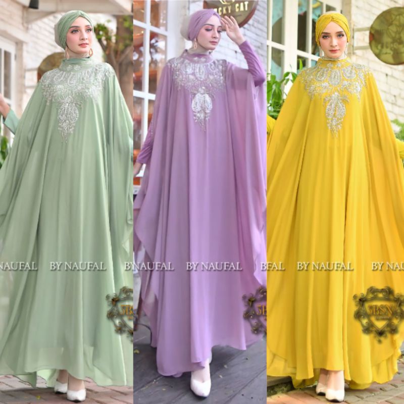 Kaftan Mahira | Kaftan Wanita | Kaftan Lebaran | Kaftan Putih | Kaftan Jumbo