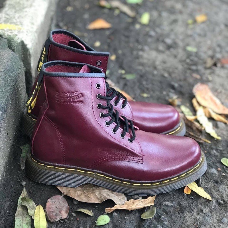 Sepatu Boots Tinggi Docmart Original Kulit Asli Pria Safety Boots