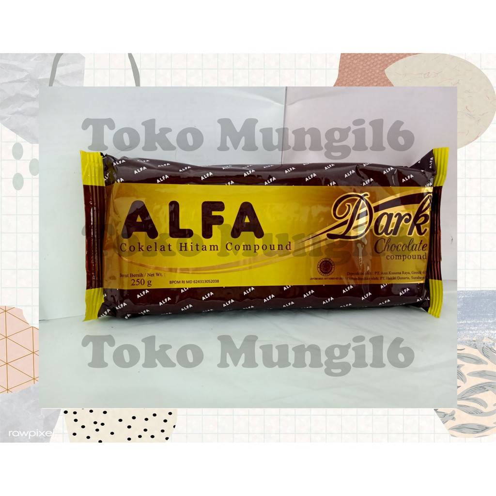 

COKELAT BATANGAN ALFA 250gr (DARK CHOCOLATE COMPOUND)