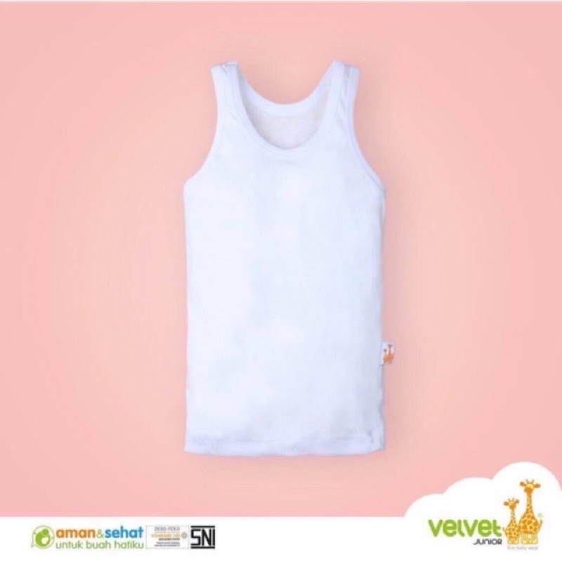 VELVET JUNIOR SINGLET BASIC ( JUAL PER 3pcs )