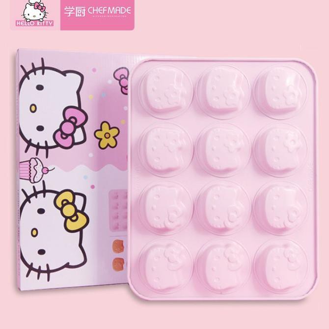 

Chefmade Kt7042 - 12 Cups Non Stick Cake Pan Motif Hello Kitty Terbaru