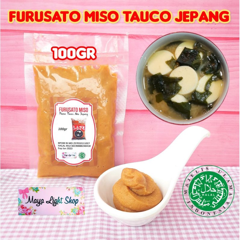 Miso Tauco Jepang 100gr halal termurah miso soup sup rumput laut furusato miso soup sup jepang kaldu penyedap masakan sup tauco