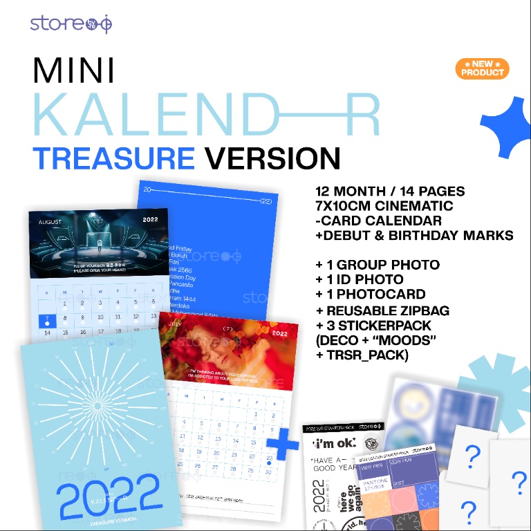 Aesthetic Mini Kalender Pack 2022 [Treasure Version] by stori-(by re)