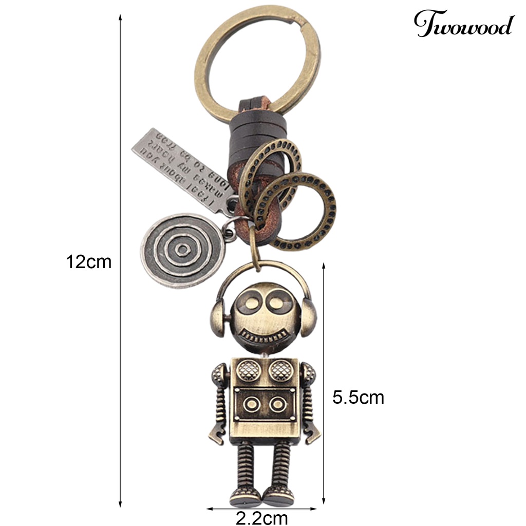 Twowood Gantungan Kunci Bentuk Robot Astronot Gaya Vintage Retro