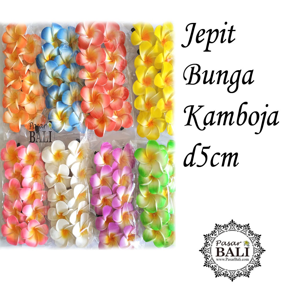 Jepit Rambut Bunga Kamboja Size S - d5cm | Aksesoris Rambut khas Bali