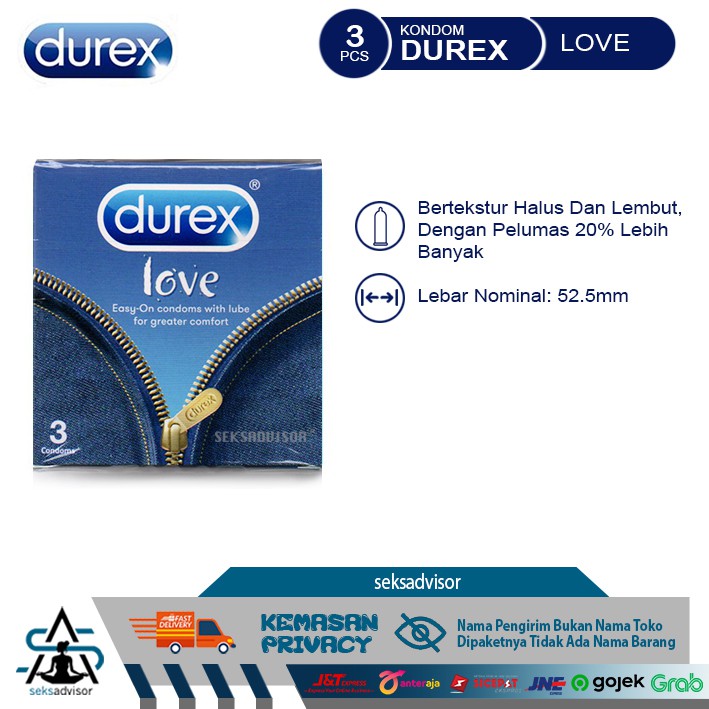 Bestbuy0404 Kondom Durex Love Condom Extra Lubricant - 3 Pcs