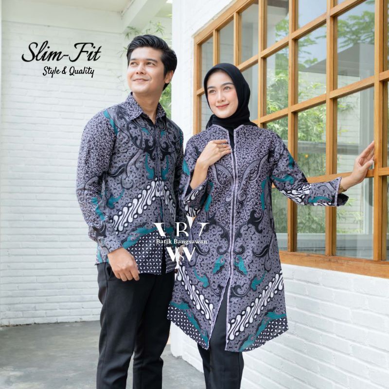 BAJU BATIK COUPLE COUPEL KEMEJA TUNIK SARIMBIT PASANGAN KAPELAN SERAGAM KERJA KAPEL PREMIUM TERBARU