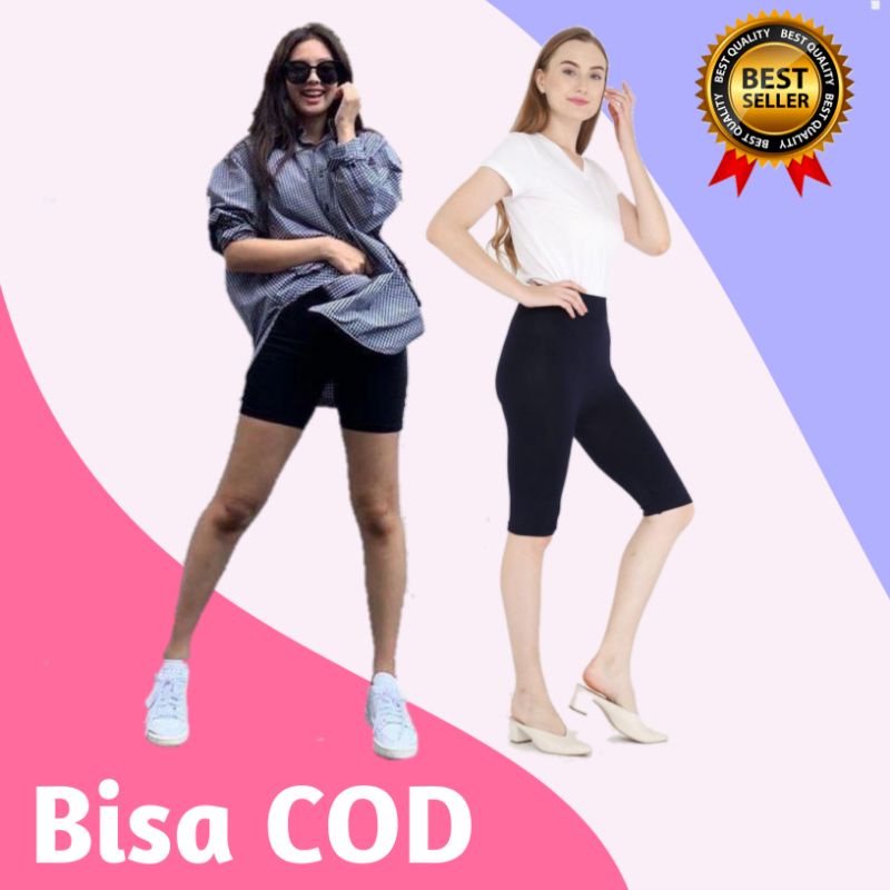 Legging 2per4 Import Celana Pendek Biker muat Jumbo Knee legging bikers pants legging workout lajing