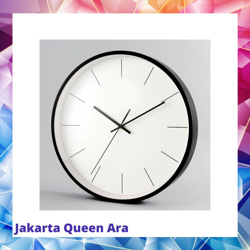 Jam Dinding Bulat Silent Movement Model Modern - H658