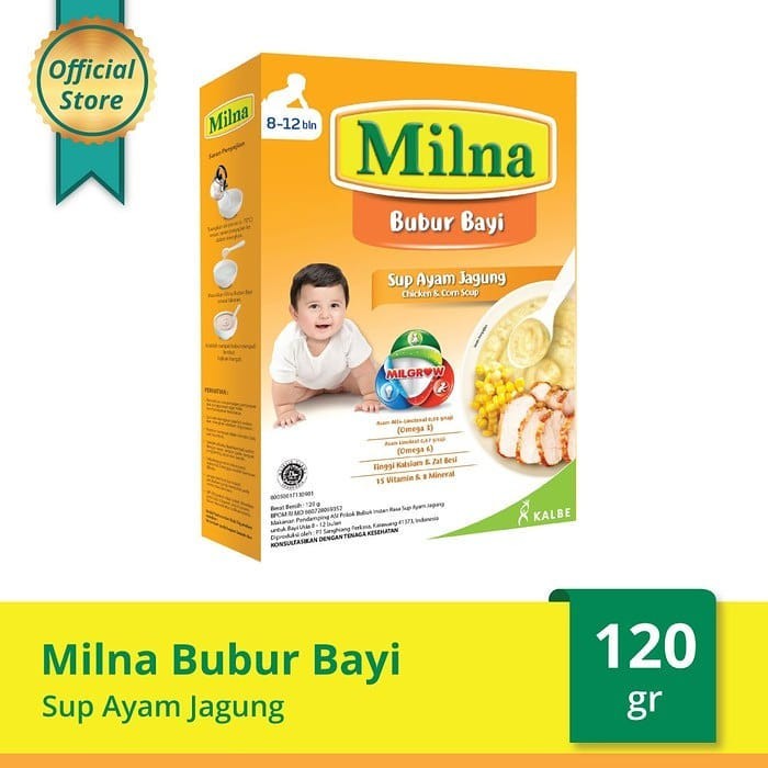 MILNA BUBUR BAYI SUP AYAM JAGUNG MANIS 120GR