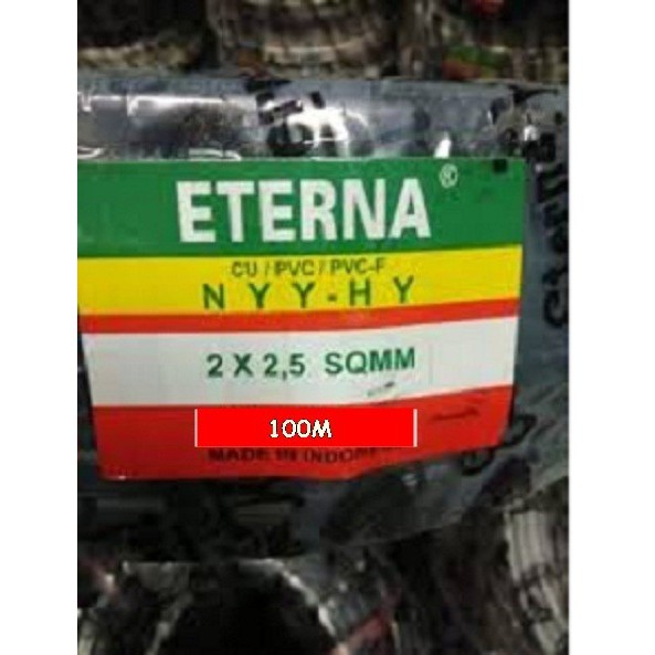 KABEL NYYHY 2X2.5 100M ETERNA HITAM