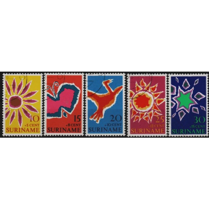 

Perangko Filateli A4-142 suriname VFU 5v 25.03.1970 easter charity - "wonderful nature